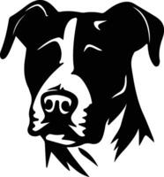 americano Staffordshire terrier silhueta retrato vetor
