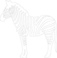 zebra esboço silhueta vetor