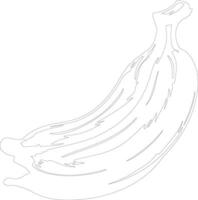 banana esboço silhueta vetor