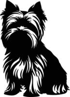 yorkshire terrier Preto silhueta vetor