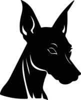 xoloitzcuintli mexicano Calvo cachorro silhueta retrato vetor