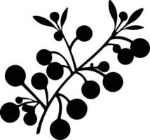 cranberries Preto silhueta vetor