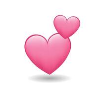 coração amor emoji ícone objeto símbolo gradiente vetor arte Projeto desenho animado isolado fundo. Rosa coração emoji.