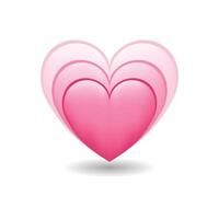 crescendo coração amor emoji ícone objeto símbolo. gradiente vetor ilustração grampo arte Projeto desenho animado isolado fundo. Rosa coração emoji.