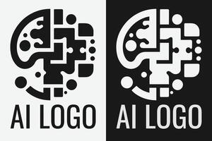 artificial inteligência logotipo Projeto. ai conceito logótipo idéia vetor