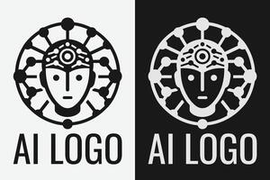 artificial inteligência logotipo Projeto. ai conceito logótipo idéia vetor