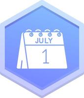 1º do Julho polígono ícone vetor