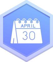 30 do abril polígono ícone vetor