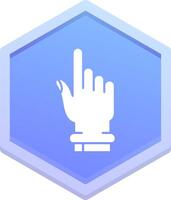 mão clique polígono ícone vetor