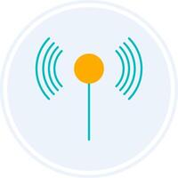 Wi-fi glifo dois cor círculo ícone vetor