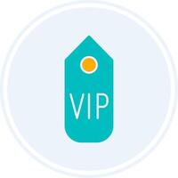 vip passar glifo dois cor círculo ícone vetor