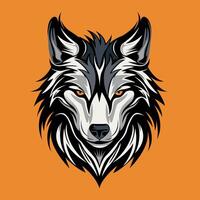 vetor Lobo cabeça logotipo ilustração