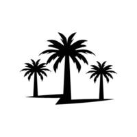 Palma árvore ícone silhueta Projeto modelo isolado vetor