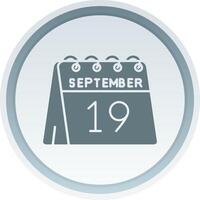 19 do setembro sólido botão ícone vetor