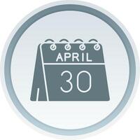 30 do abril sólido botão ícone vetor