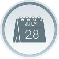 28º do Julho sólido botão ícone vetor