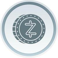 zcash sólido botão ícone vetor