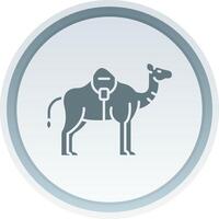camelo sólido botão ícone vetor