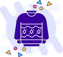suéter estilo livre sólido ícone vetor