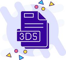 3ds estilo livre sólido ícone vetor