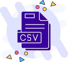 csv estilo livre sólido ícone vetor