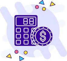 calculadora estilo livre sólido ícone vetor