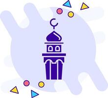 minarete estilo livre sólido ícone vetor