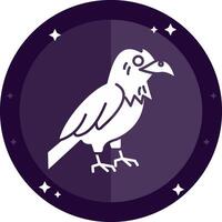 Raven sólido Distintivos ícone vetor