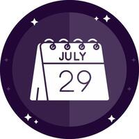 29º do Julho sólido Distintivos ícone vetor
