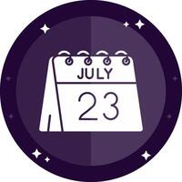 23º do Julho sólido Distintivos ícone vetor