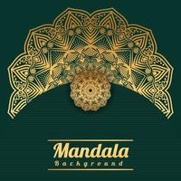 Fundo de mandala de luxo com padrão de arabescos dourados estilo arabis de arabescos dourados para mandala decorativa de estilo Ramadã islâmico. design de arte floral ornamental, capa, pôster, folheto vetor