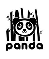 panda logotipo vetor camiseta Projeto