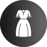 mulheres vestir sólido Preto ícone vetor