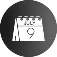9º do Julho sólido Preto ícone vetor