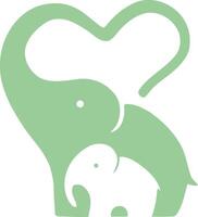 elefante Cuidado logotipo modelo dentro uma moderno minimalista estilo vetor