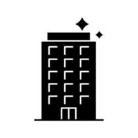 ícone de glifo de limpeza de escritório. símbolo da silhueta. serviço de limpeza de apartamentos. espaço negativo. ilustração isolada do vetor