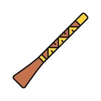 ícone de cor didgeridoo. didjeridu. ilustração vetorial isolada vetor