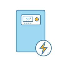 ícone de cor da caldeira de aquecimento elétrico. aquecedor central da casa. aquecedor. ilustração vetorial isolada vetor