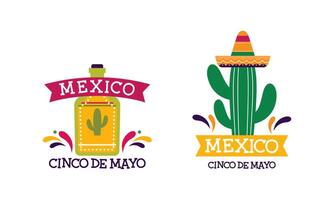 cinco de maionese celebração dentro México. mexicano elemento coleção vetor