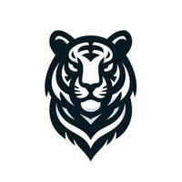 simples minimalista tigre cabeça selvagem animal logotipo vetor ilustração modelo Projeto