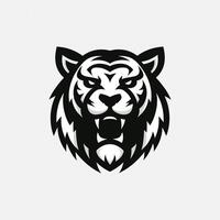 simples minimalista tigre cabeça selvagem animal logotipo vetor ilustração modelo Projeto