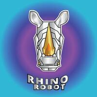 rinoceronte robô futurista ilustração vetor