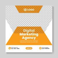 corporativo digital marketing agência social meios de comunicação postar Projeto moderno o negócio quadrado rede bandeira modelo vetor