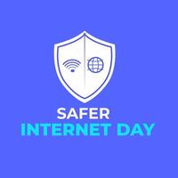 mais seguro Internet dia. 7 fevereiro.mais seguro Internet dia bandeira, poster, cartão. vetor ilustração.