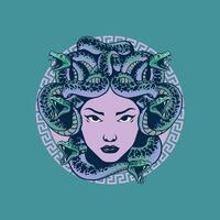 medusa cabeça obra de arte vetor