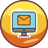 computador o email vetor ícone