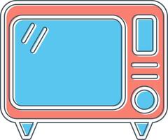 antigo ícone de vetor de tv