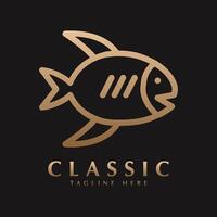 vetor de ícone de design de logotipo de peixe