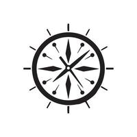 uma logotipo relógio ícone vetor Assistir silhueta parede relógio Projeto modelo em branco fundo