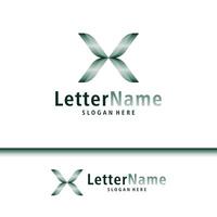 moderno carta x logotipo Projeto vetor. criativo x logotipo conceitos modelo vetor